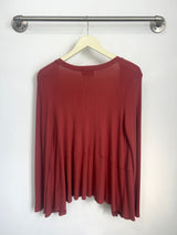 Sandy Cardigan (Marsala Rib) - XS