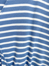 Luna Wrap Top (Sky Blue Stripe) - S