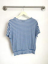 Luna Wrap Top (Sky Blue Stripe) - S