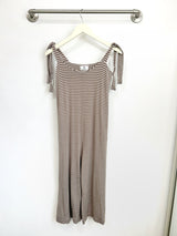 Paisley Jumpsuit (Mocha Stripe) - XS