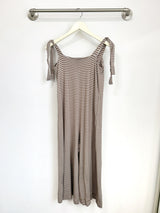 Paisley Jumpsuit (Mocha Stripe) - XS