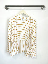 Sandy Cardigan (Ivory/Mustard Stripe) - S