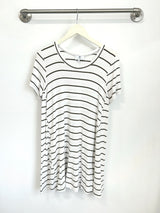 Harper Paneled Dress (Ivory/Olive Stripe) - S