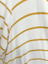 Sandy Cardigan (Ivory/Mustard Stripe) - S