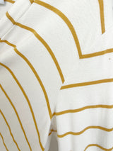 Sandy Cardigan (Ivory/Mustard Stripe) - S