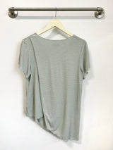 Gemma Asymmetrical Tunic (Sage Stripe) - M