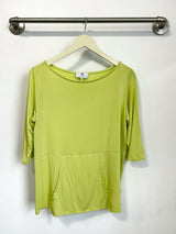 Meg Boatneck Top (Chartreuse) - M