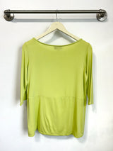 Meg Boatneck Top (Chartreuse) - M