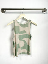 Michael Racer Tank Top (Sea Salt Deco Print) - S