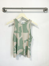 Michael Racer Tank Top (Sea Salt Deco Print) - S