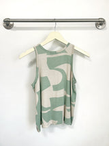 Michael Racer Tank Top (Sea Salt Deco Print) - S