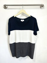 Austin Colorblock Tee (Black/Grey Hacci) - XS/S