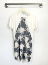 Tina Color-block Dress (Floral/Ivory) - XS