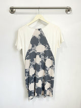 Tina Color-block Dress (Floral/Ivory) - XS