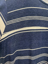 Stacey T-Shirt Dress (Navy Mixed Stripe) - M