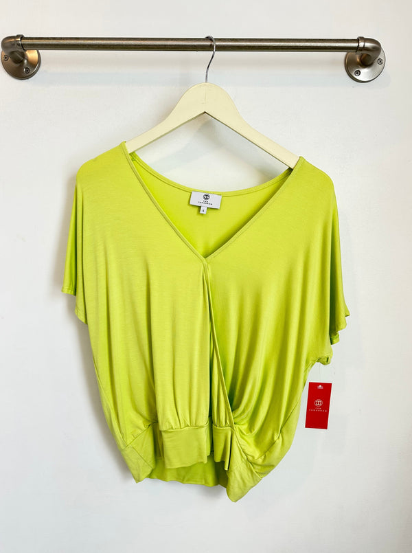 Luna Wrap Top (Chartreuse) - S