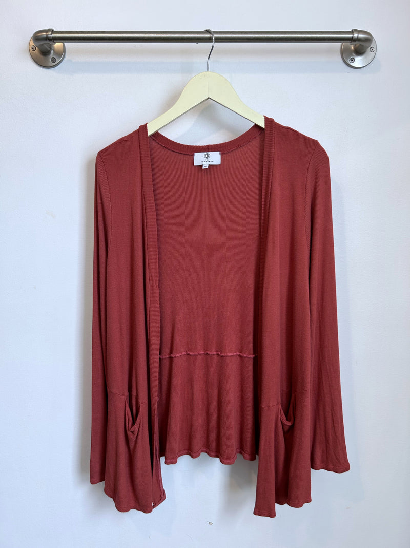 Sandy Cardigan (Marsala Rib) - M