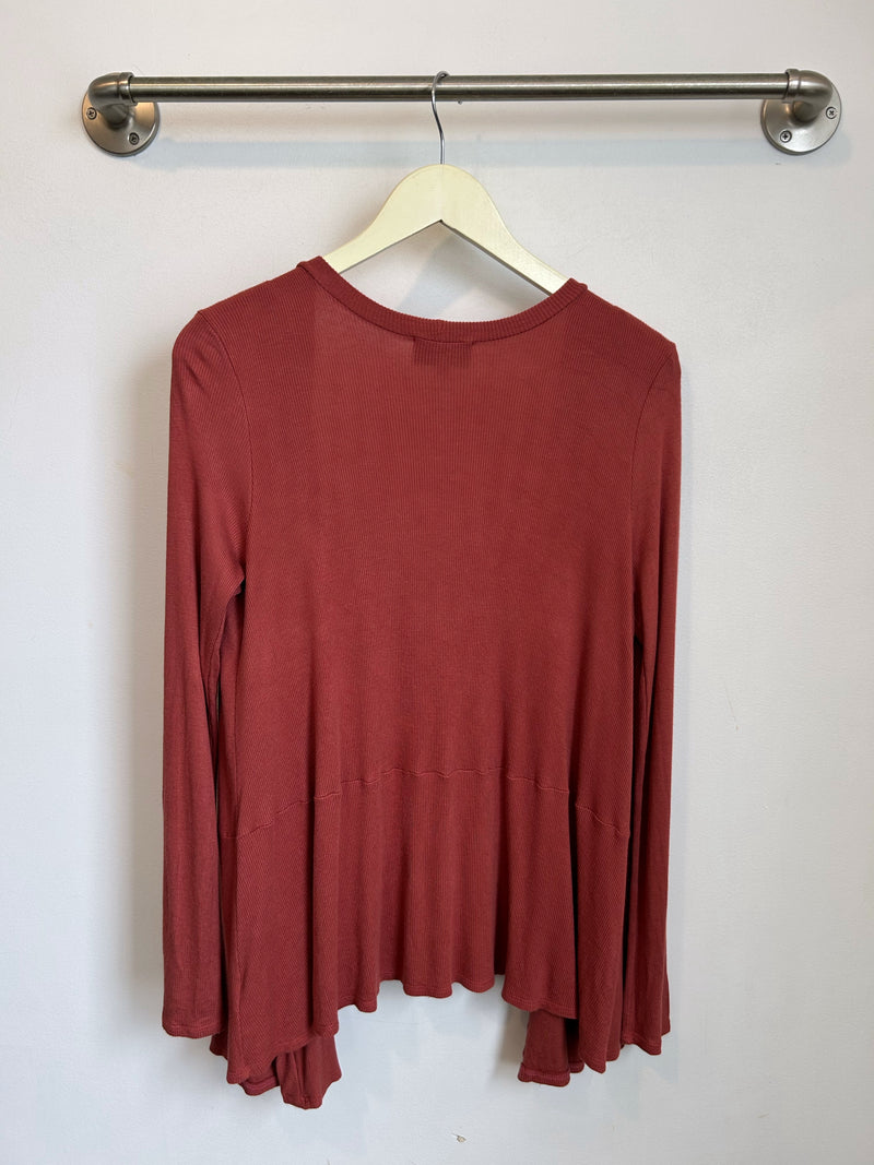 Sandy Cardigan (Marsala Rib) - M