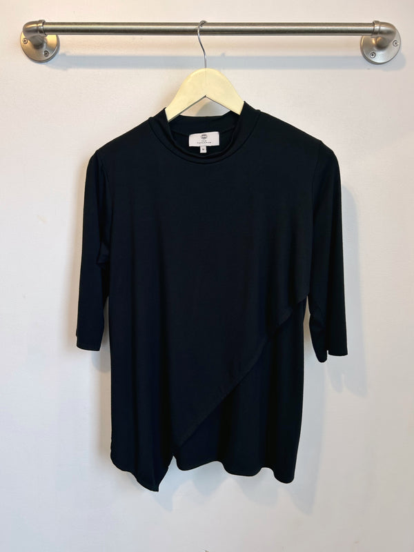 Gwen High Neck Top (Black) - M