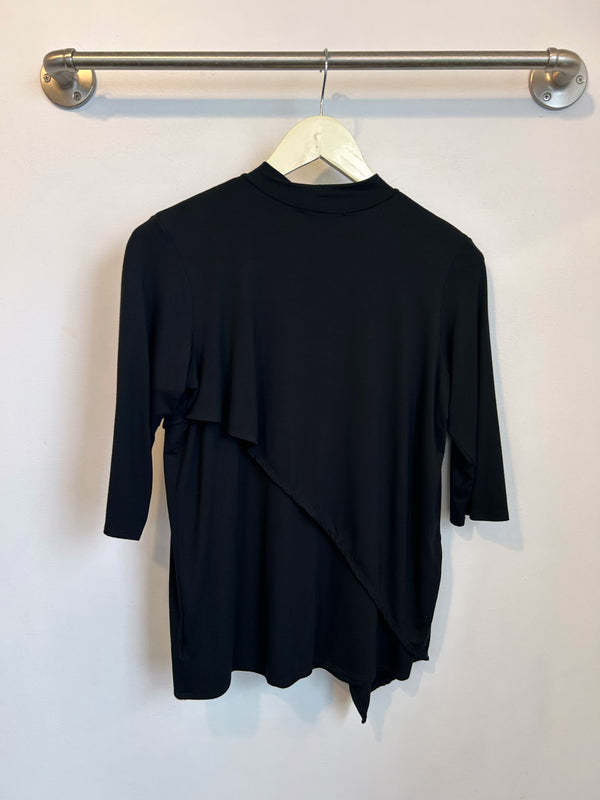 Gwen High Neck Top (Black) - M