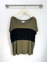 Austin Colorblock Tee (Olive/Black) - XS/S