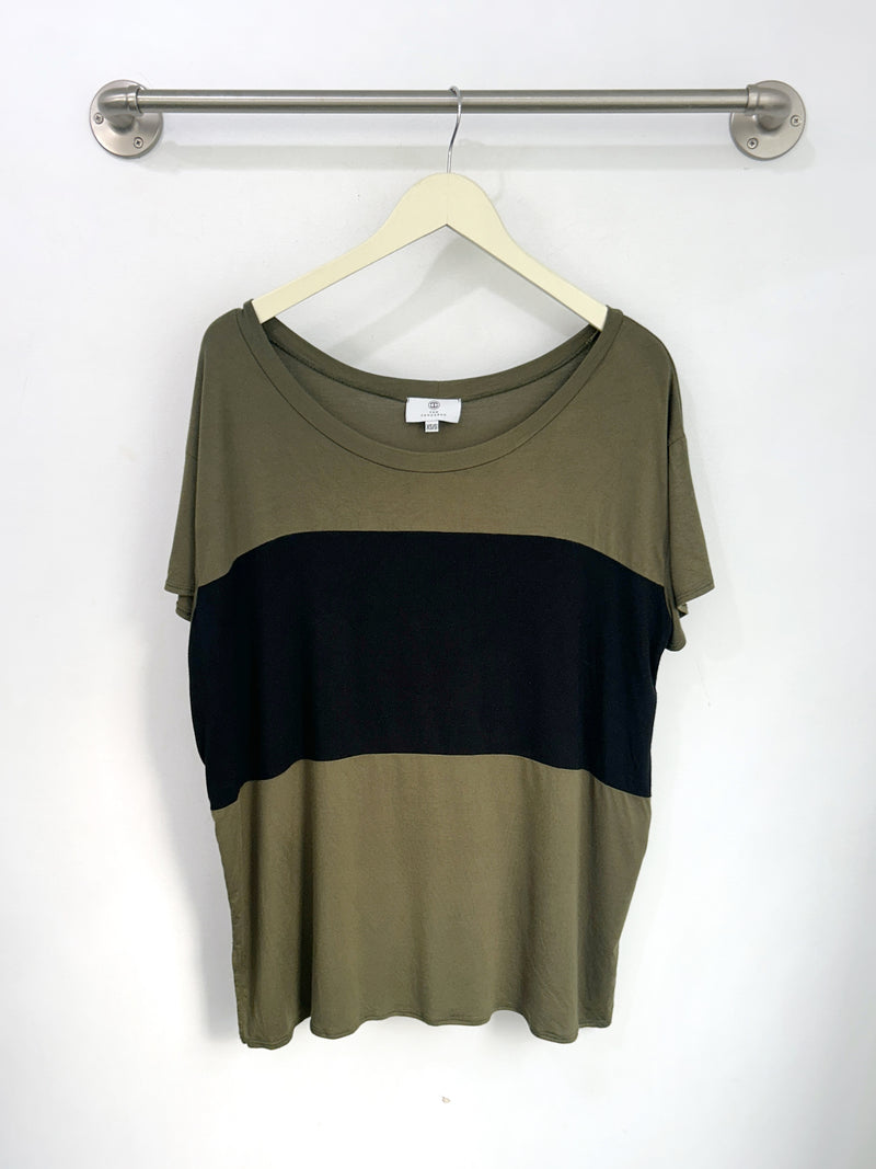 Austin Colorblock Tee (Olive/Black) - XS/S