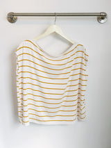 Brooke Top (Ivory/Mustard Stripe) - M