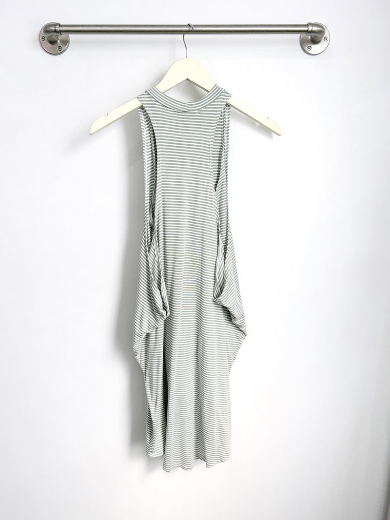 Chad Layered Dress (Sage Stripe) - M