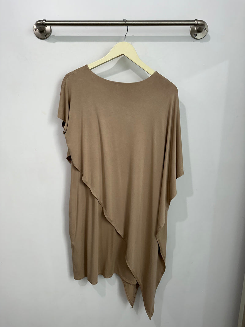 Sienna Asymmetrical Dress (Cocoa) - L