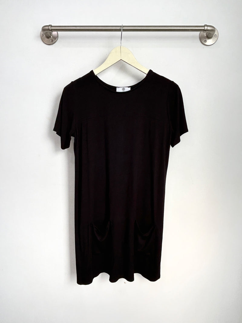 Stacey T-Shirt Dress (Black) - XS