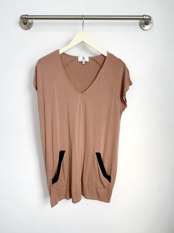 Dawn V-Neck Dress (Hazelnut) - XS