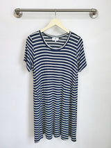 Harper Paneled Dress (Navy Stripe) - M