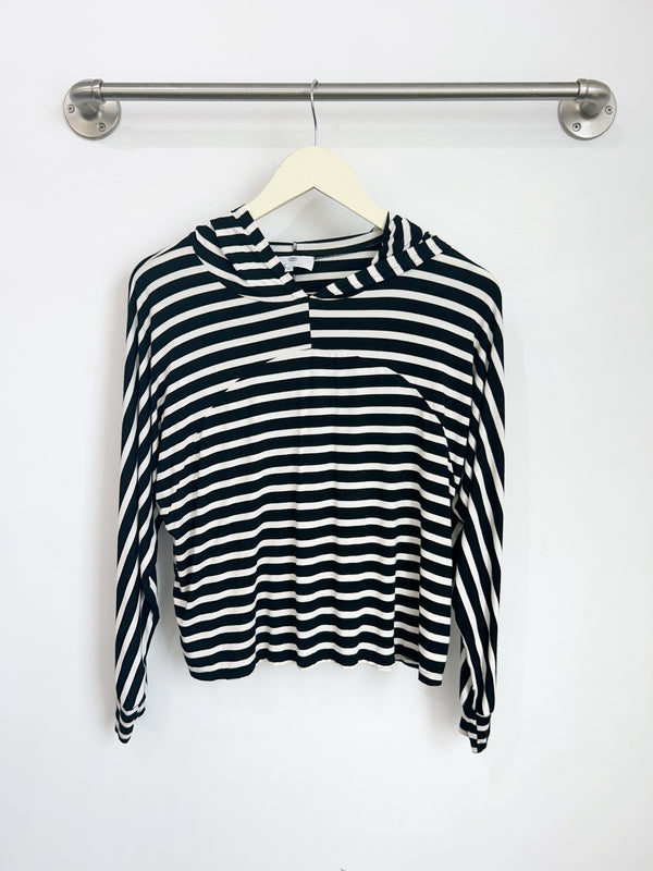 Bella Hoodie (Black Stripe) - XS