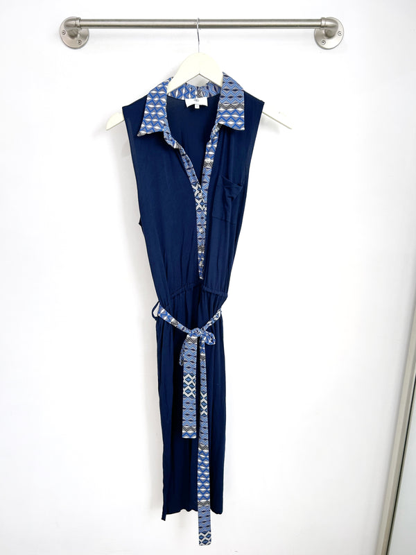 Kira Polo Dress w/ Belt (Navy) - S