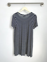 Harper Paneled Dress (Navy Stripe) - S