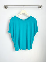 Alisa Box Pleat Top (Turquoise) - M