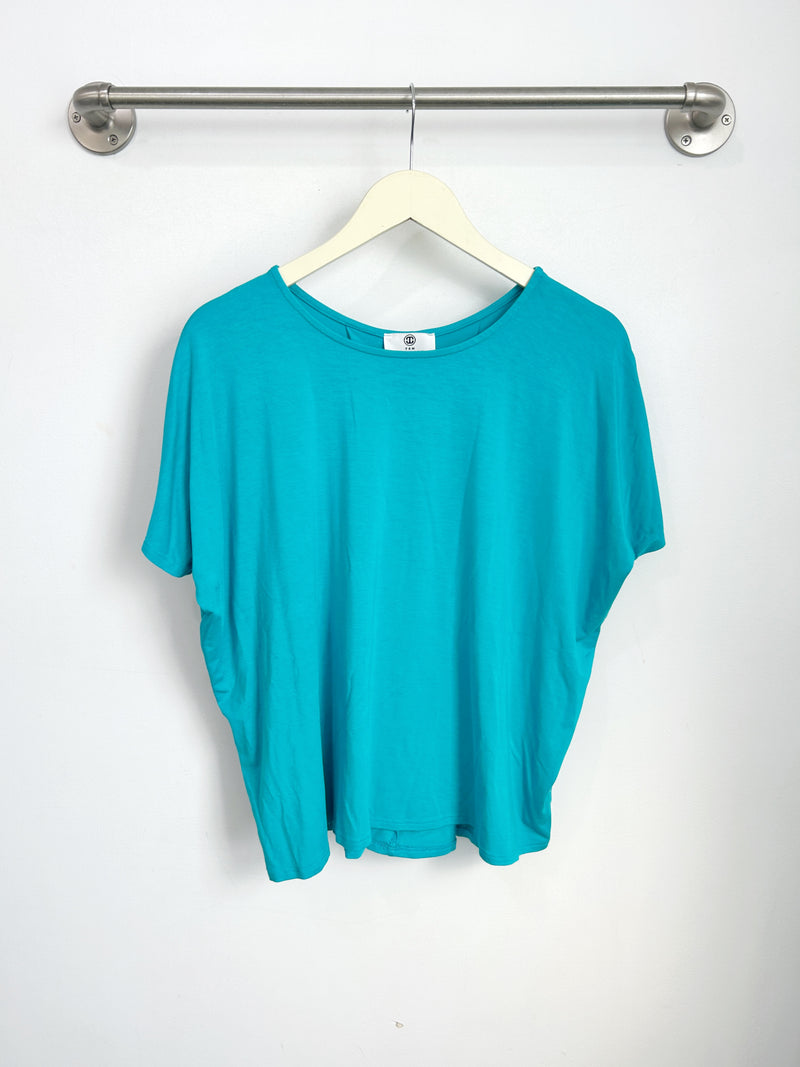 Alisa Box Pleat Top (Turquoise) - M