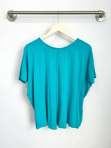 Alisa Box Pleat Top (Turquoise) - M