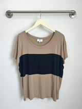 Austin Colorblock Tee (Cocoa/Black) - XS/S