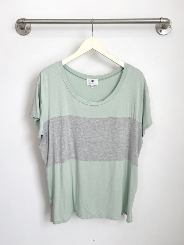 Austin Colorblock Tee (Seafoam/Heather Grey) - XS/S