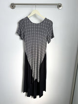 Mariella Dress (Black/Black Hexagon)- XS