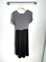 Mariella Dress (Black/Black Hexagon)- XS