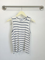 Chris Tank Top (Ivory/Navy Stripe) - S