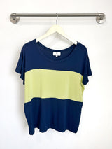 Austin Colorblock Tee (Navy/Chartreuse) - XS/S