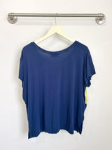Austin Colorblock Tee (Navy/Chartreuse) - XS/S