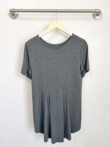 Mara Pleated Back Top (Charcoal) - S
