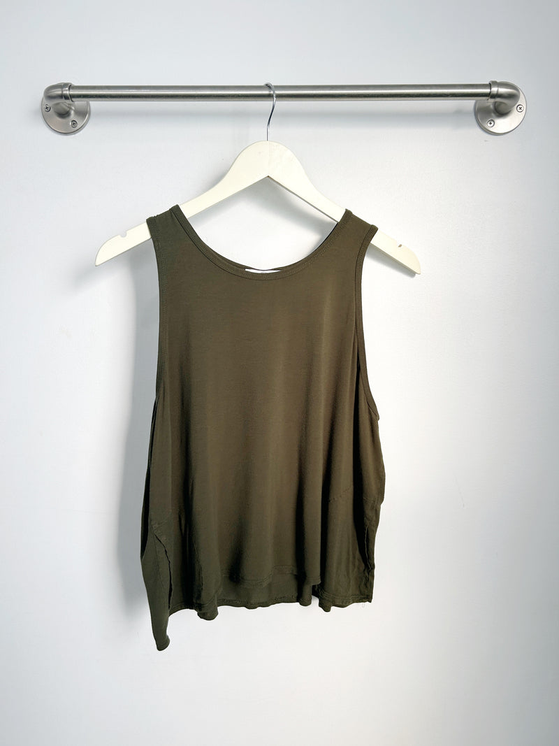 Michael Racer Tank Top (Olive) - XL