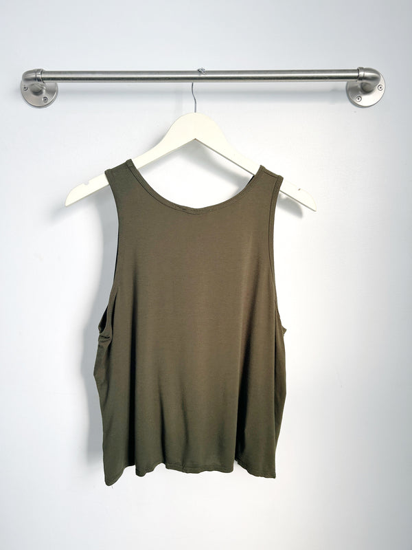 Michael Racer Tank Top (Olive) - XL