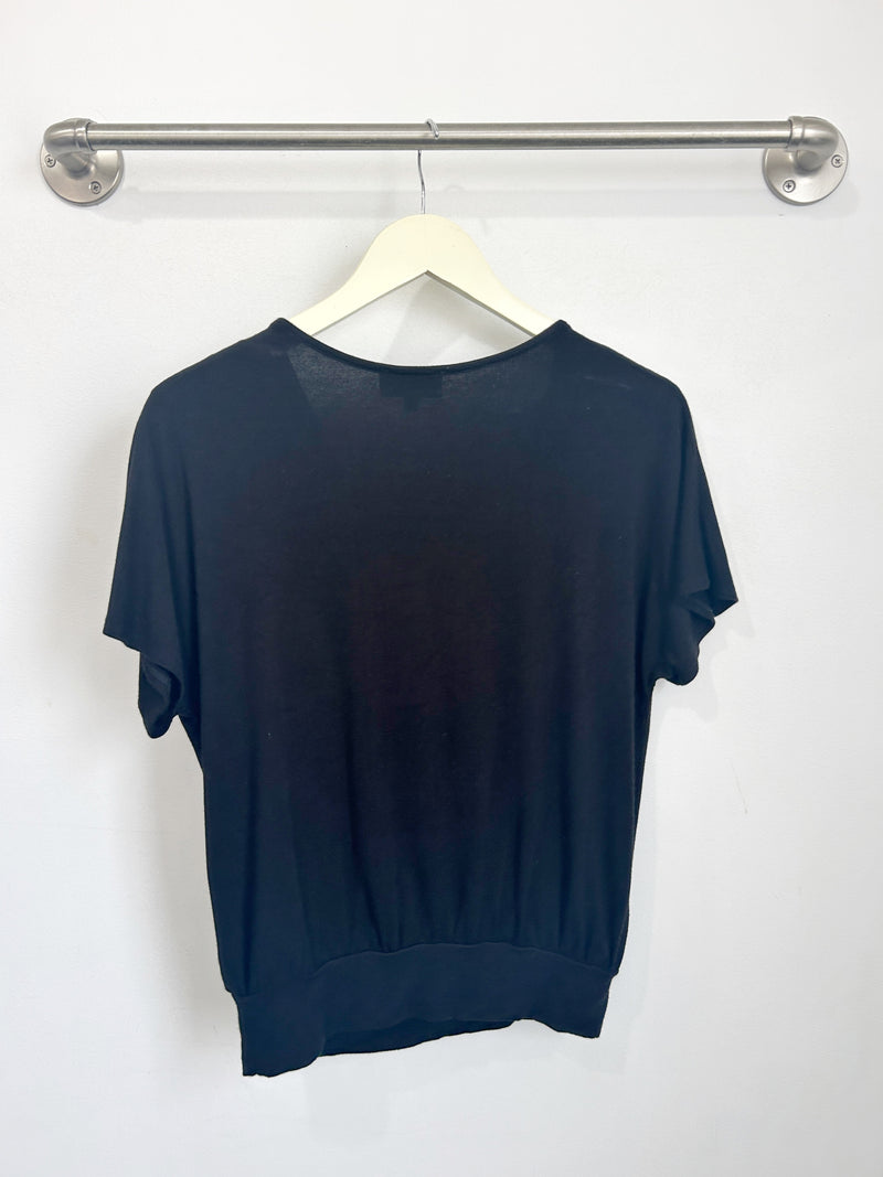 Luna Wrap Top (Black) - XS