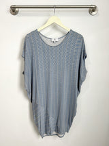 Kit Dress (Blue Herringbone) - M